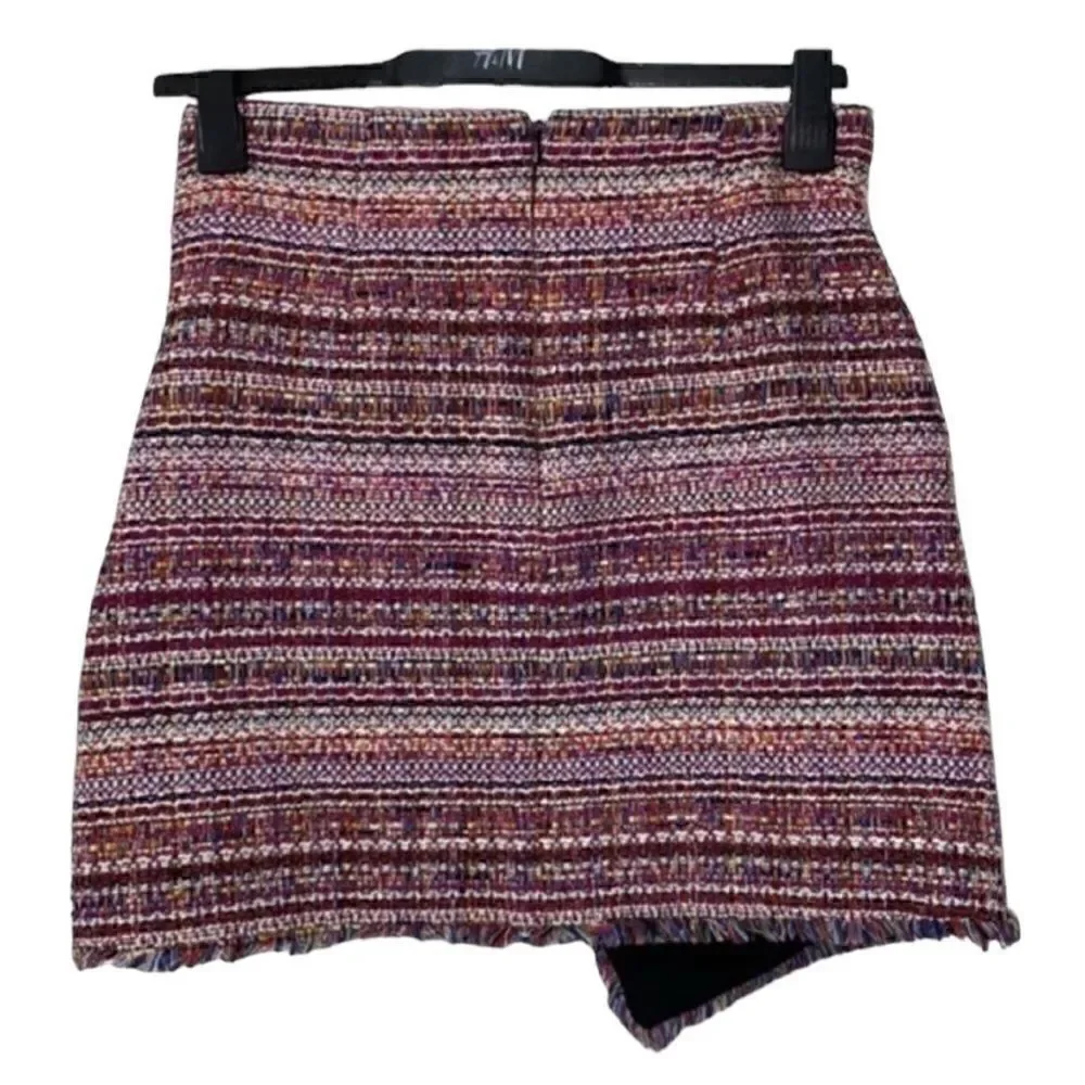 Halogen Tweed Multi-Colored Mini Skirt(Size 2 Petite)